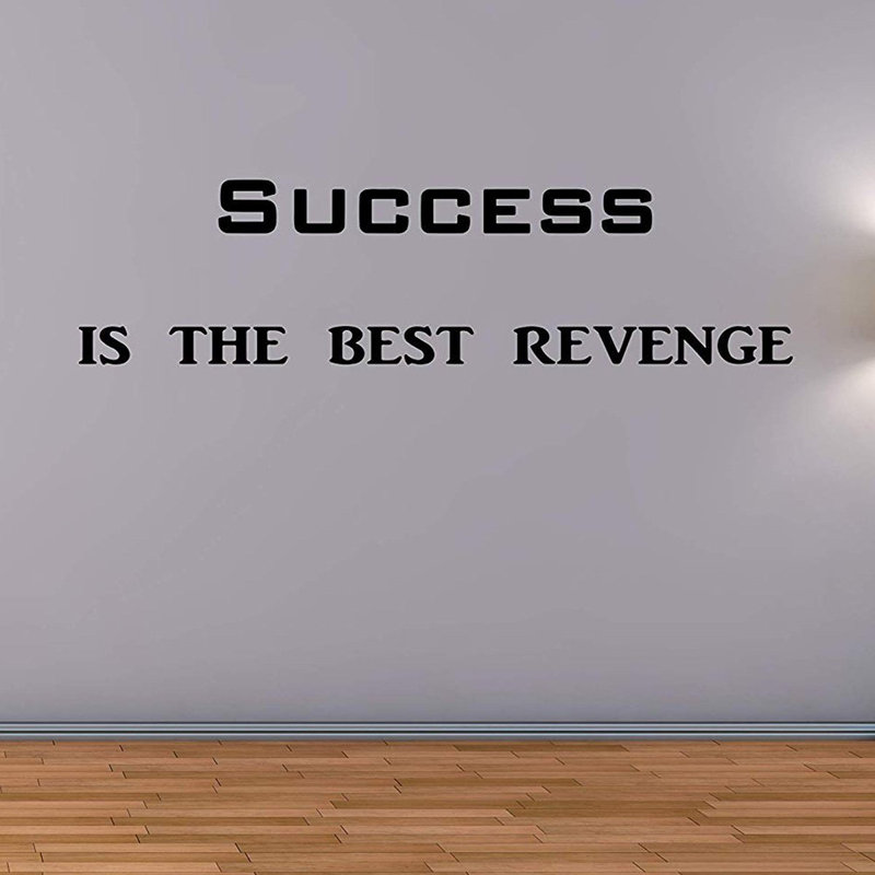 Décalcomanie murale "success is the best revenge encourageant quots", H 8 po x l 30 po