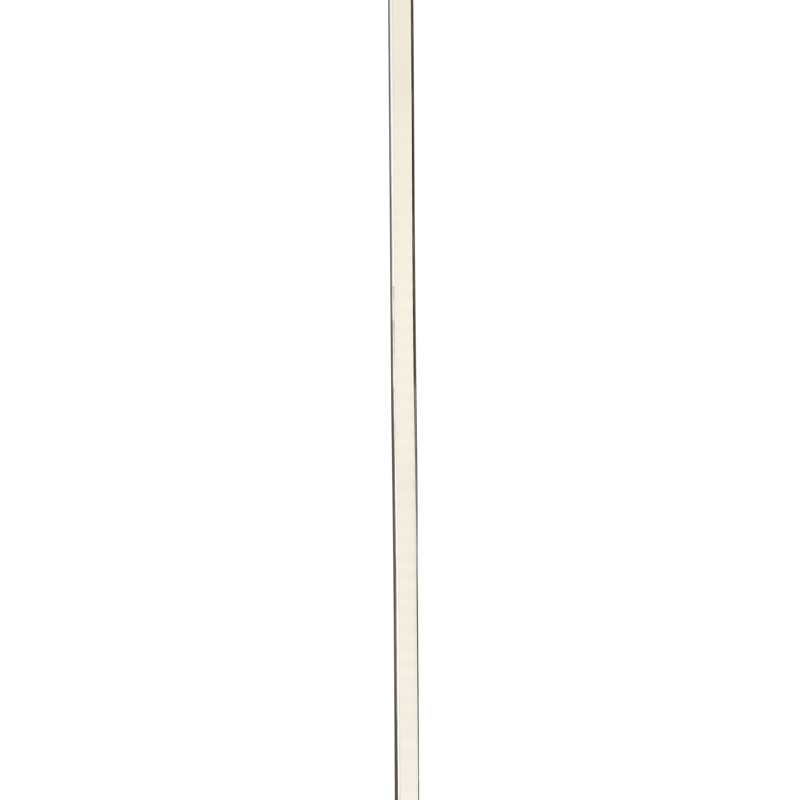 Ericson 65'' Column Floor Lamp, Brushed Steel/White Marble