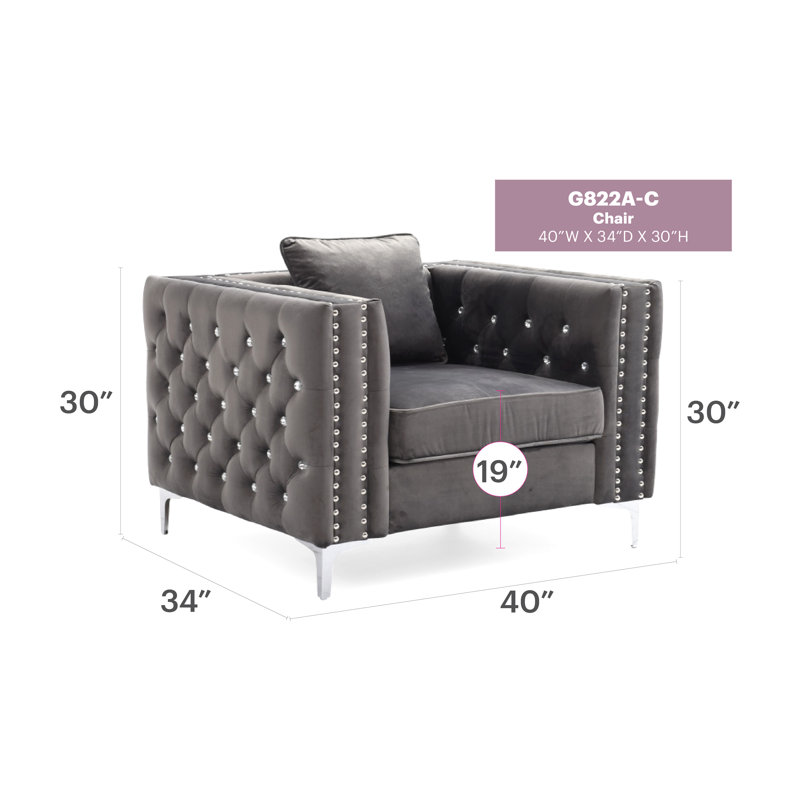 Chaise Paige G822a-C, gris