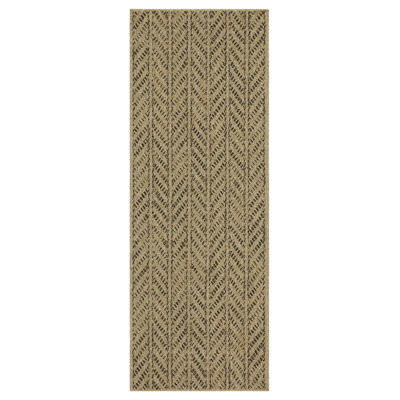 Esqueda WF_NTL1012 Jute/Black 2'7" x 7'3" Indoor/Outdoor Area Rug