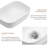 White Porcelain Ceramic Above Counter Small Vessel Sink For Bathroom Vanity | Gift Idea