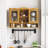 Retro 2 Door Sliding Cabinet with Three Layers of Storage,  for Organized and Stylish Home Spaces-1154045262