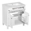 Meuble-lavabo de 30 pouces avec lavabo en céramique, armoire de salle de bain simple moderne avec 2 portes et une tablette, portes à fermeture douce-112367332-112367333