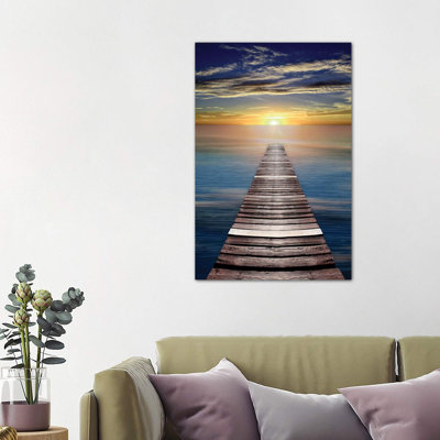 Caribbean Dusk by Natalie Carpentieri - Wrapped Canvas Painting