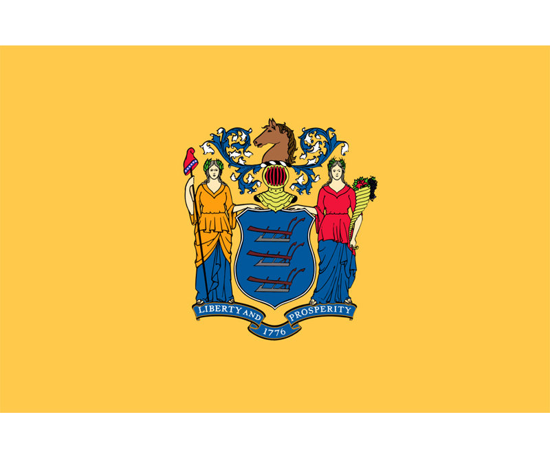New Jersey State, 27" H x 40" W
