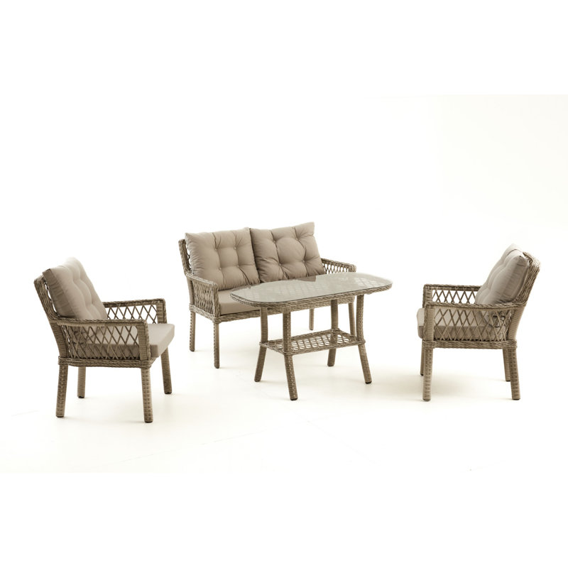 Divona Rectangular 5 - Person Dining Set