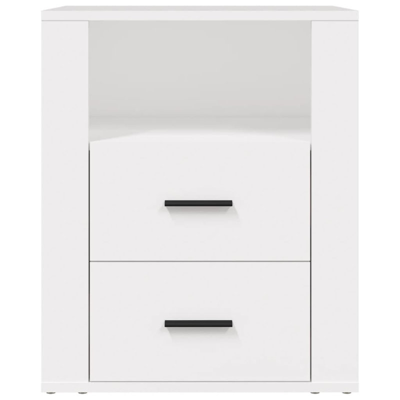 Jannika 50cm W Manufactured Wood Bedside Table, White