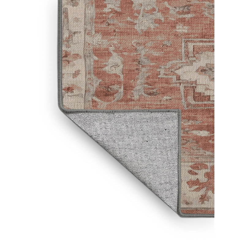 Tapis gris lavable à la machine, Rectangle 7 pi x 9 pi