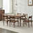 Retro Nut-Brown Rectangular Solid Wood Dining Table-1752333193