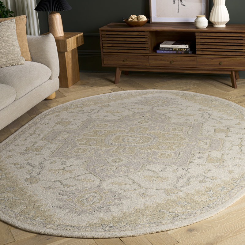 Barden Hand Tufted Oriental Area Rug, Rectangle 4' x 6'