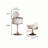 23.62"Cream-Style Compact Solid Wood Vanity Table