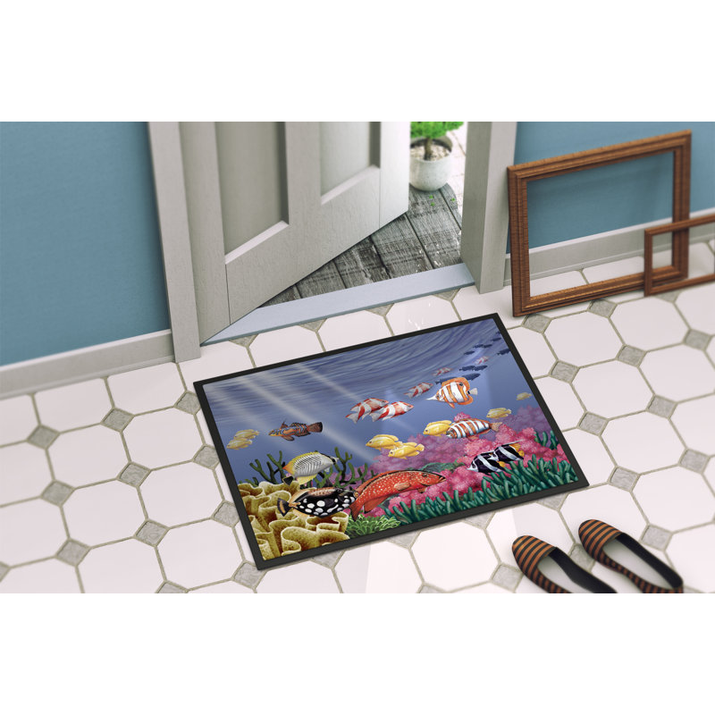 Esmai Non-Slip Outdoor Doormat, Rectangle 2' x 3'