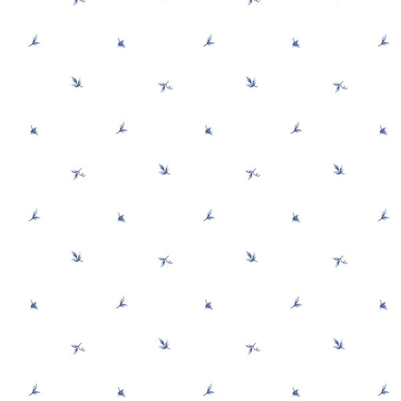Floral Roll, White/Blue