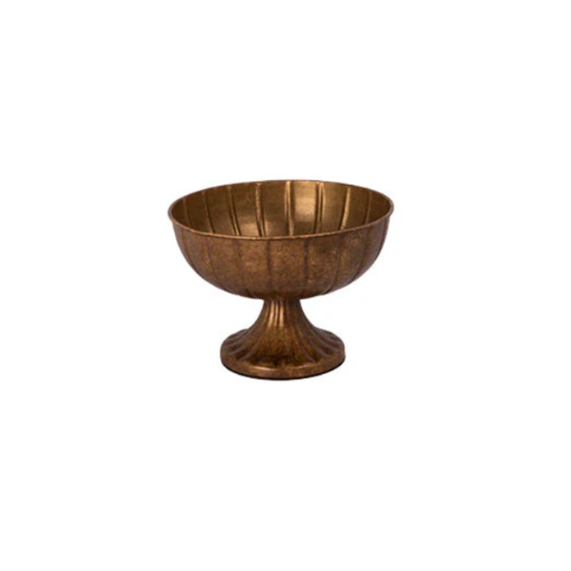 Pot en métal finition bronze antique