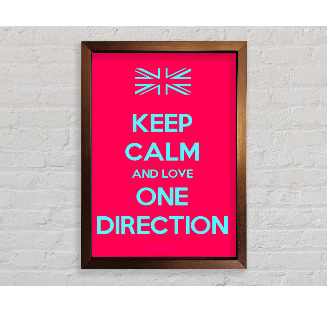 Keep Calm One Direction Gerahmter Druck