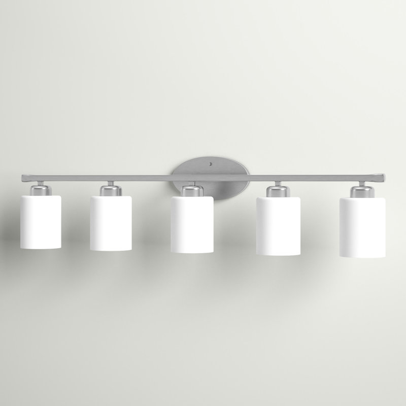 Dixon Dimmable Vanity Light, Brushed Nickel, 5