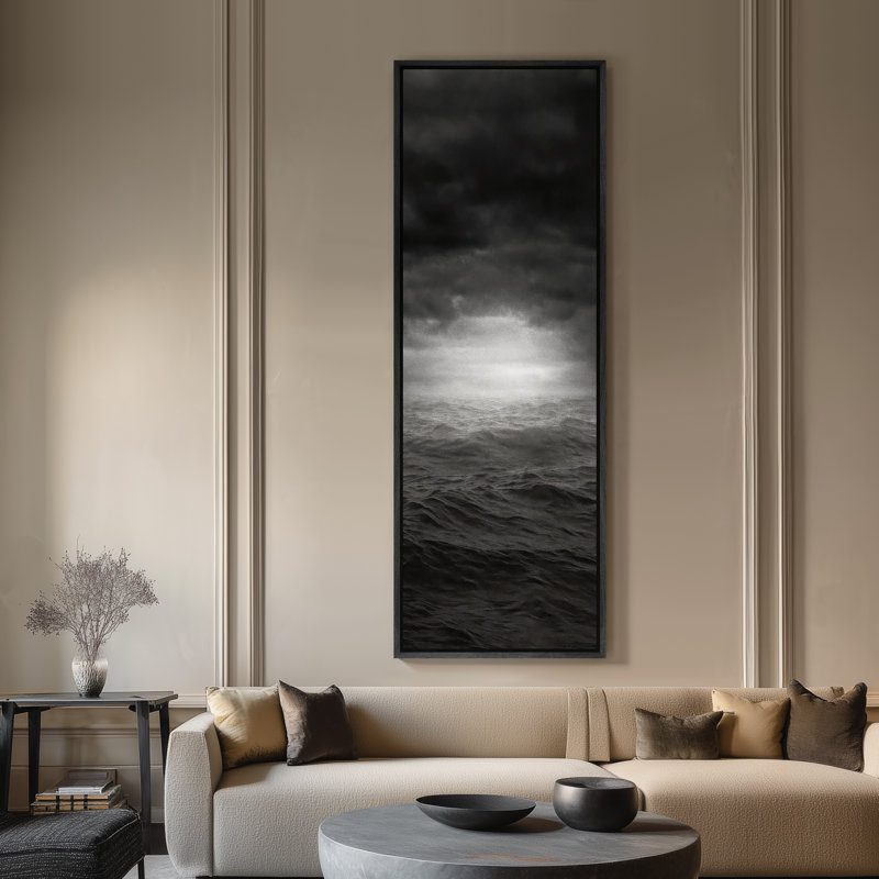 Très grand art mural sur toile encadré - impressions murales rétro pour chambre à coucher, Noir