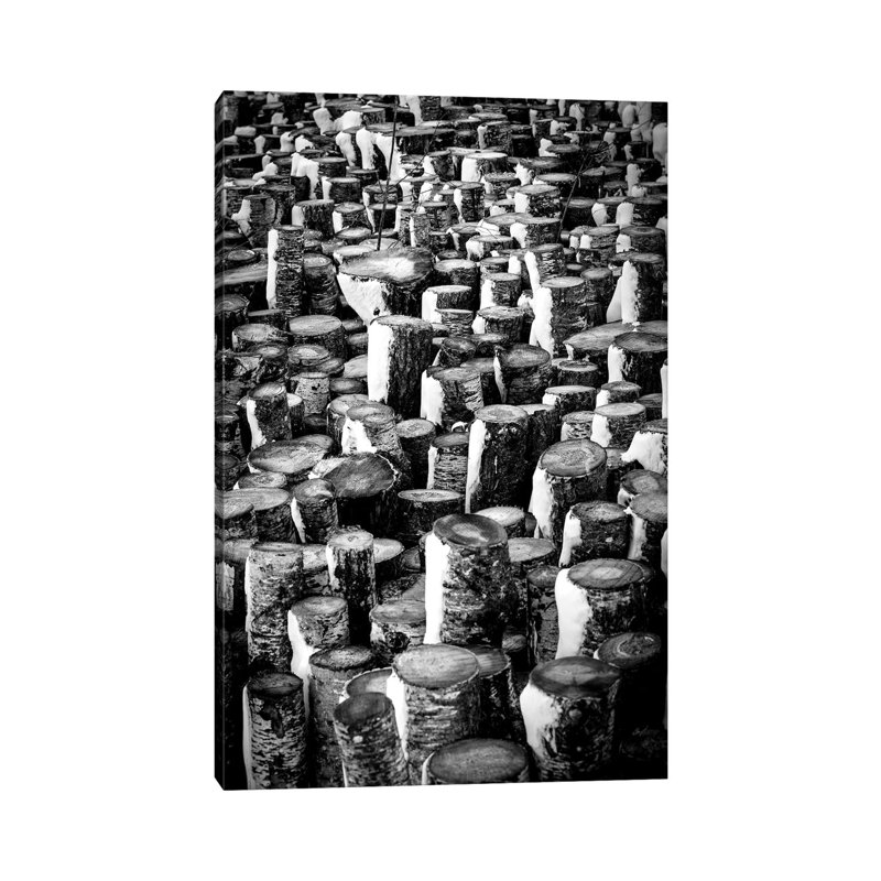 Upright Logs by Nik Rave - Wrapped Canvas Print, 20.32 cm H x 30.48 cm W