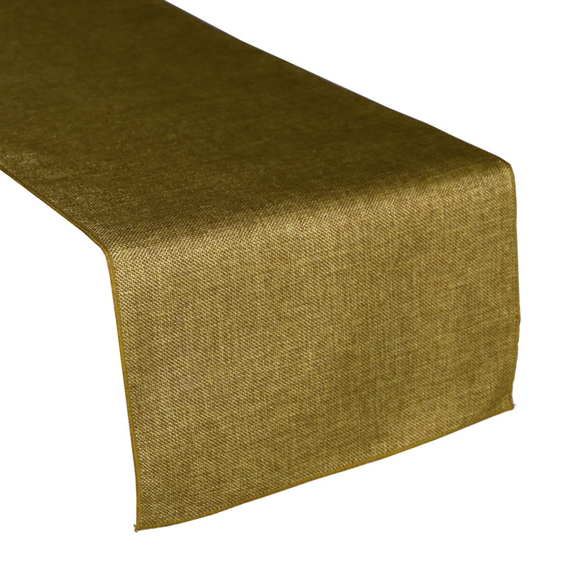 Chemin de table de couleur unie Iona-Lilly, 108 po x 12 po, Or foncé