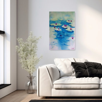 Lily Pond 2 Abstract Contemporary Lily Wall Art Print