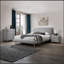 Mobilier de chambre à coucher classique à deux tiroirs gris avec deux tiroirs