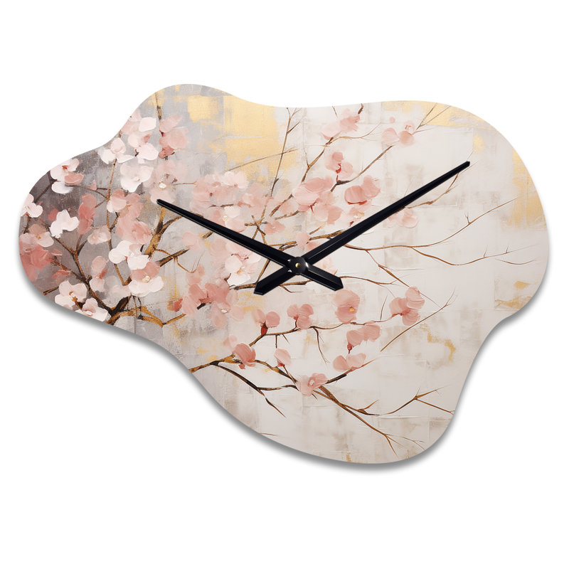 Horloge murale Lataif Cherry Blossom Tree Whispers of Pink, Petit