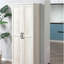 Armoire de rangement de cuisine à deux portes 63 pouces avec 5 tablettes et 2 tablettes réglables HOMcom, blanc-1646423432