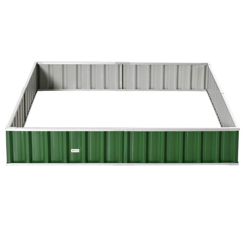 Lit de jardin surélevé en métal 8 pi x 3 pi, Vert