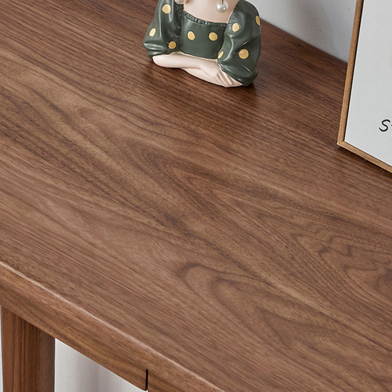 Bureau rectangulaire en bois massif avec tiroirs Walnut, H 29,53 po x l 57,09 po x P 23,62 po