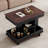 U-Can Adjustable End Table With Wheels, Modern Multifunctional Sofa Side Table With Lift-Top, 360°Rotating Top And Storage Space For Living Room, Small Space-530937723
