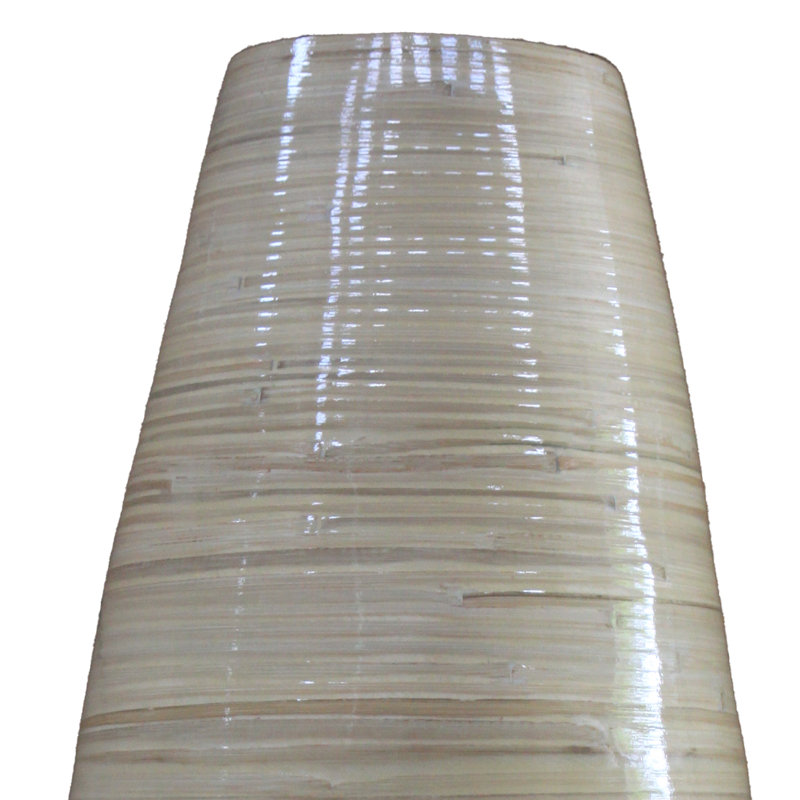 Grand vase de plancher en bambou fabriqué à la main Teebar, H 37 po x l 14 po x P 14 po, Naturel