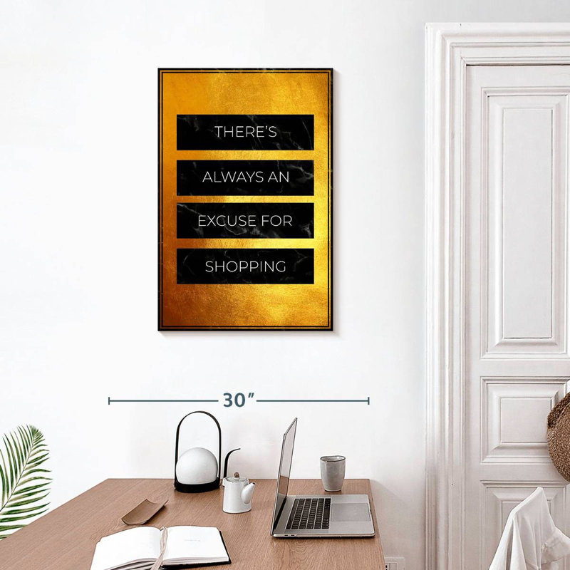 Senne Shopaholic Mantra, 30" H x 20" W