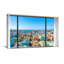Vue de paysage urbain à travers un cadre de fenêtre Z251225161612195215-184026986