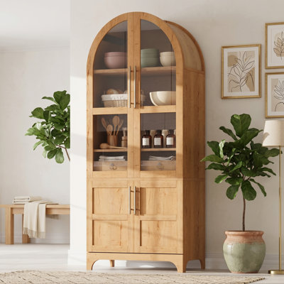Armoire de rangement de 71 po de hauteur avec garde-manger caché Farmhouse