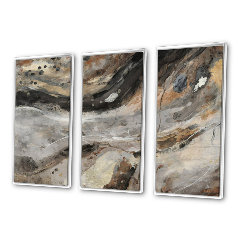 «Morning Effervescence III», reproduction sur toile 3 pièces, H 32 po x l 48 po x P 1 po, Toile avec cadre blanc