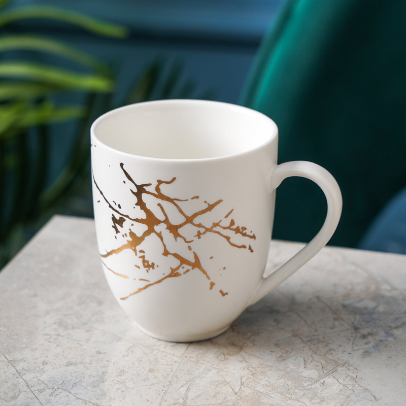 Stone Lain Zora 4-Piece Mug Set Porcelain, White