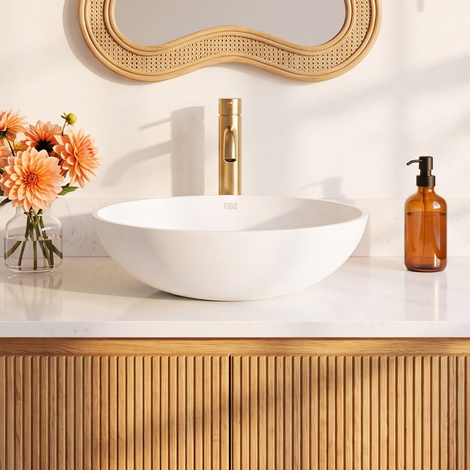 Lotus Round Vessel Bathroom Sink