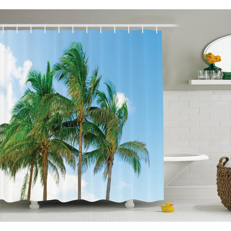 Rideau de douche tropical idyllic, l 69 po x L 75 po