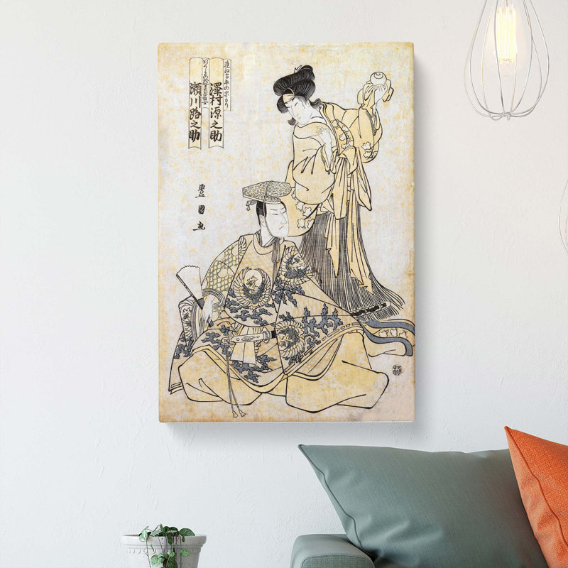 Segawa and Gennosove by Utagawa Toyokuni - Wrapped Canvas Painting Print, 60cm H x 40cm W x 3cm D