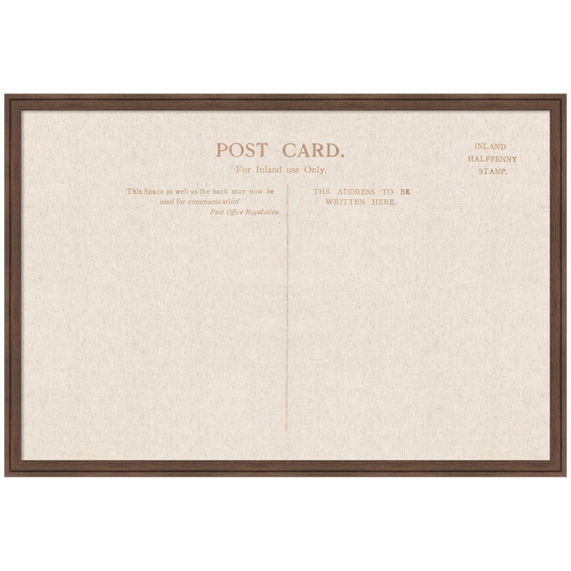 Tableau d'affichage en lin encadré en tissu, H 26 po x L 38 po x P 1,25 po, Brun