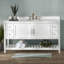 Meuble-lavabo moderne à fermeture en douceur de 60 po avec tablette de rangement ouverte Caitline