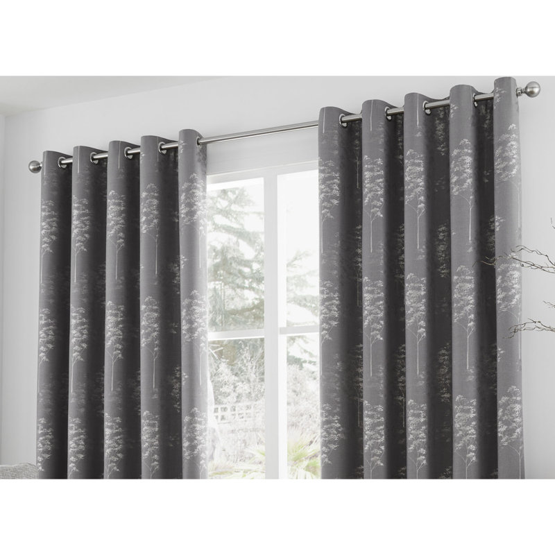 Elmwood Room Darkening Curtain Pair, Width 229 x Drop 183 cm, Graphite