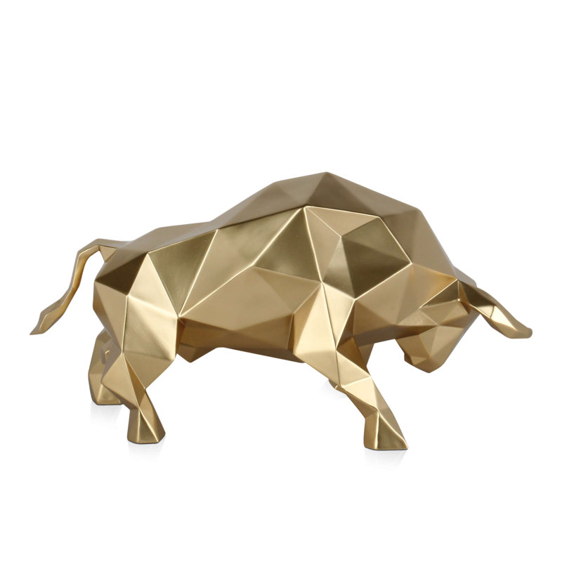 Aahna Animals Figurines & Sculptures, Gold