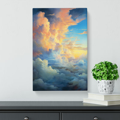 Cloudy Sky Tachisme - Wrapped Canvas