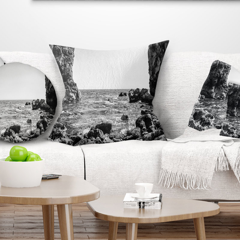 Oreiller imprimé Sea & Shore, 16 po x 1 po, Coussin décoratif