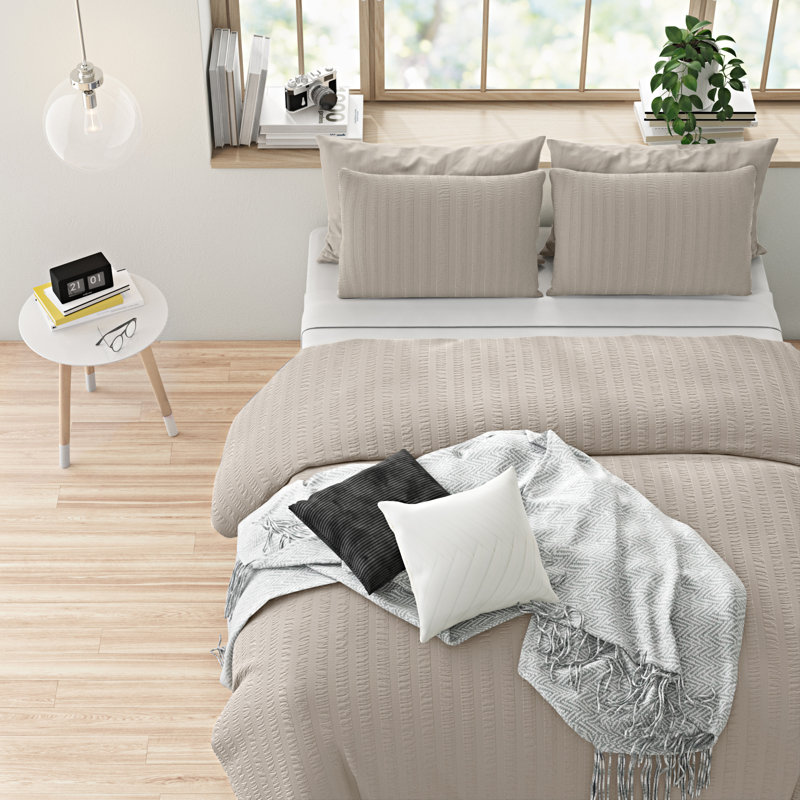 Flannel Duvet Cover Set, Blue