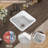 Fireclay 18 in. White Bar Sink Undermount/Drop in Kitchen Sink Single Bowl Farm Sink Small Prep Wet RV Sink with Accessories