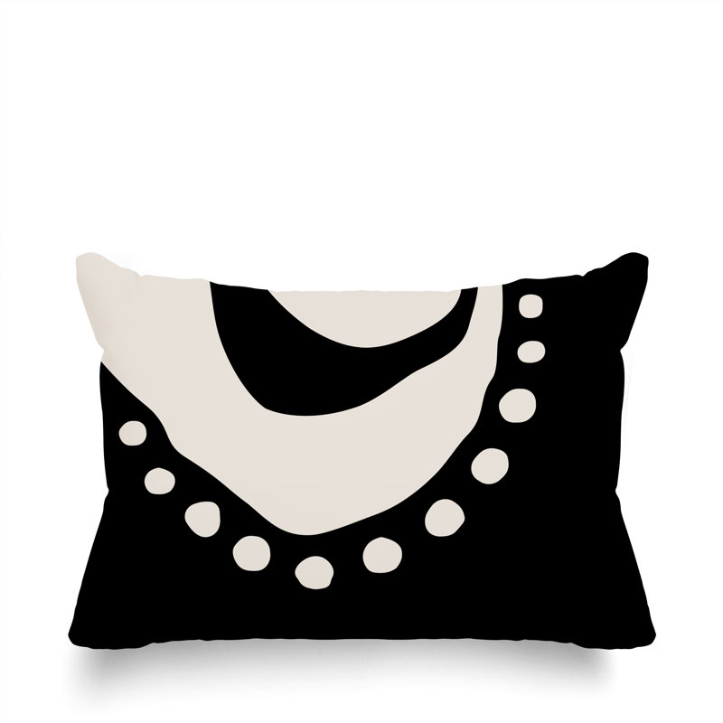 Coussin lombaire réversible intérieur / extérieur Sofi Minimalist, H 14 po x l 20 po, Crème, crème