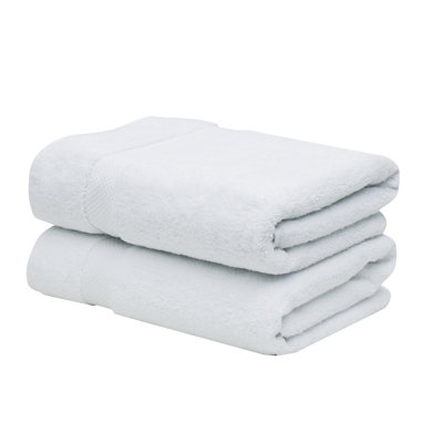 Ensemble de serviettes de bain 100% coton Splash Splash, serviettes de bain absorbantes ultra douces 550 g / m² pour spa et usage quotidien, certifié OEKO-TEX, paquet de 2, blanc