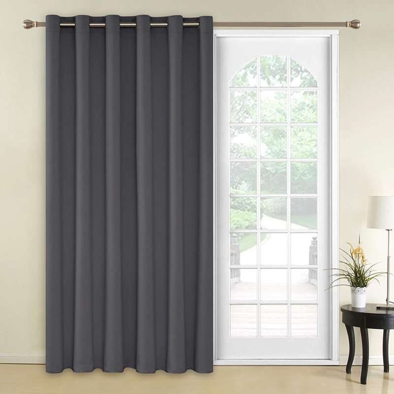 Penkridge Room Darkening Curtain Single Panel, 100" W x 95" L, Dark Gray